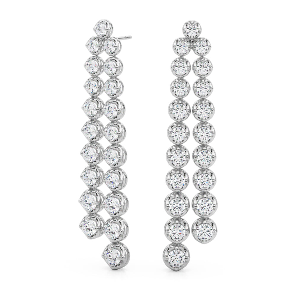 4 1/2 ct tw Lab Grown Diamond Earrings in 14K White Gold