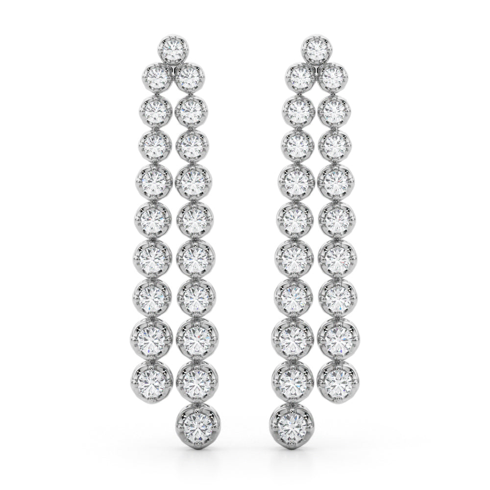 4 1/2 ct tw Lab Grown Diamond Earrings in 14K White Gold