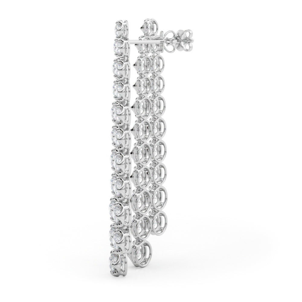 4 1/2 ct tw Lab Grown Diamond Earrings in 14K White Gold