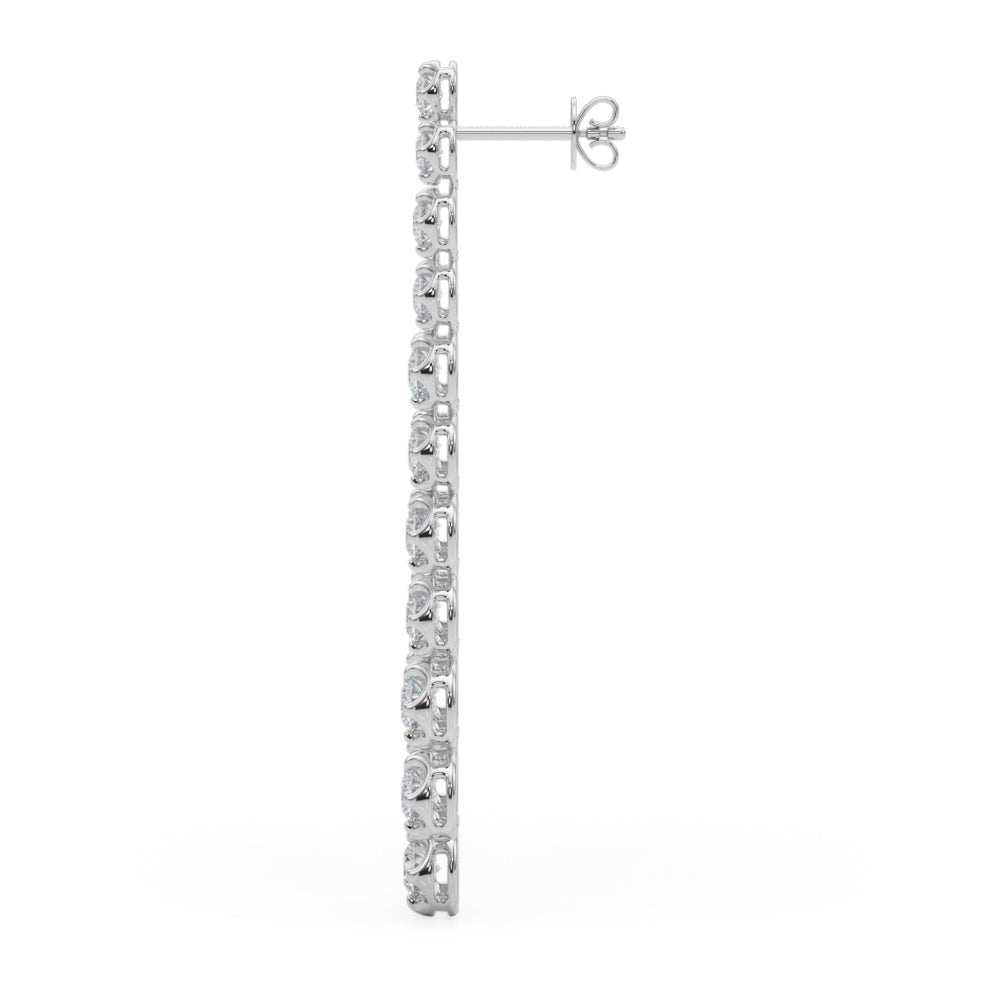 4 1/2 ct tw Lab Grown Diamond Earrings in 14K White Gold