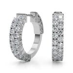 1 1/8 ct tw Lab Grown Diamond Earrings in 14K White Gold