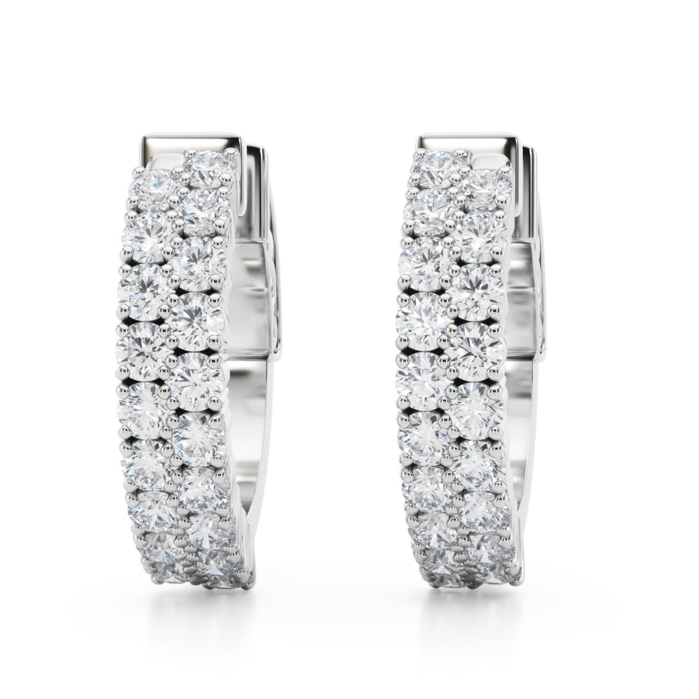 1 1/8 ct tw Lab Grown Diamond Earrings in 14K White Gold