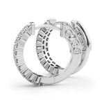 1 1/8 ct tw Lab Grown Diamond Earrings in 14K White Gold