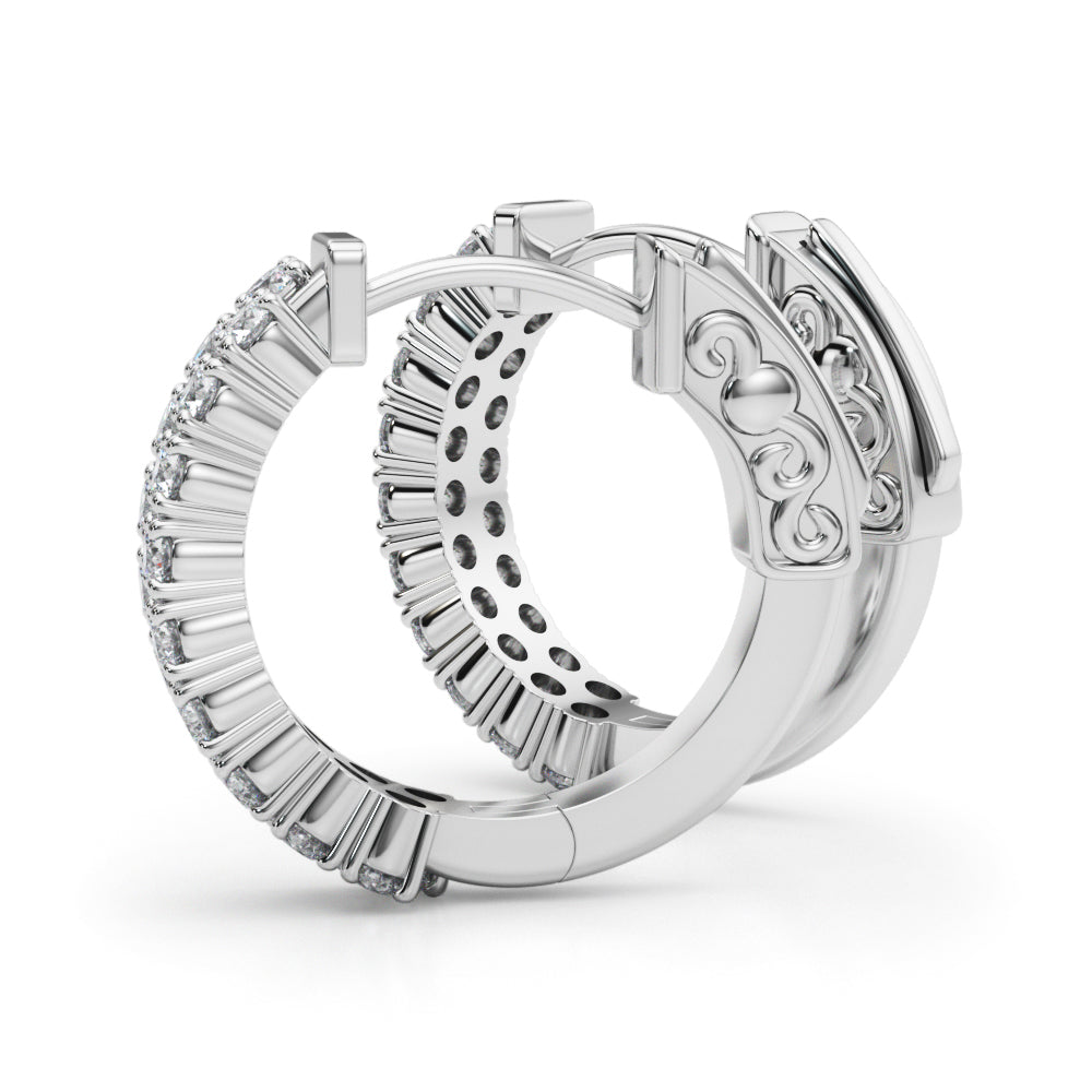 1 1/8 ct tw Lab Grown Diamond Earrings in 14K White Gold
