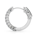 1 1/8 ct tw Lab Grown Diamond Earrings in 14K White Gold