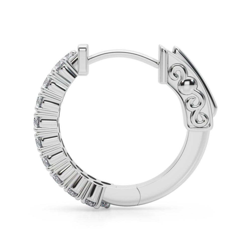 1 1/8 ct tw Lab Grown Diamond Earrings in 14K White Gold
