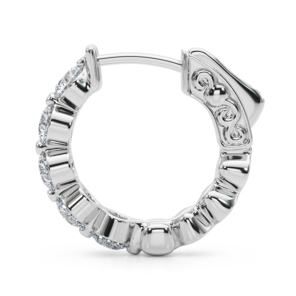 1 ct tw Lab Grown Diamond Earrings in 14K White Gold