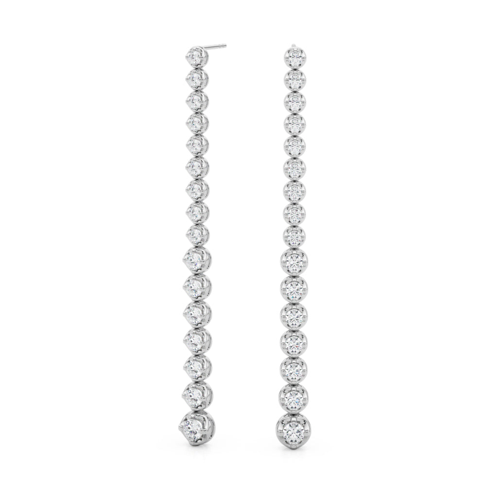 3 1/5 ct tw Lab Grown Diamond Earrings in 14K White Gold