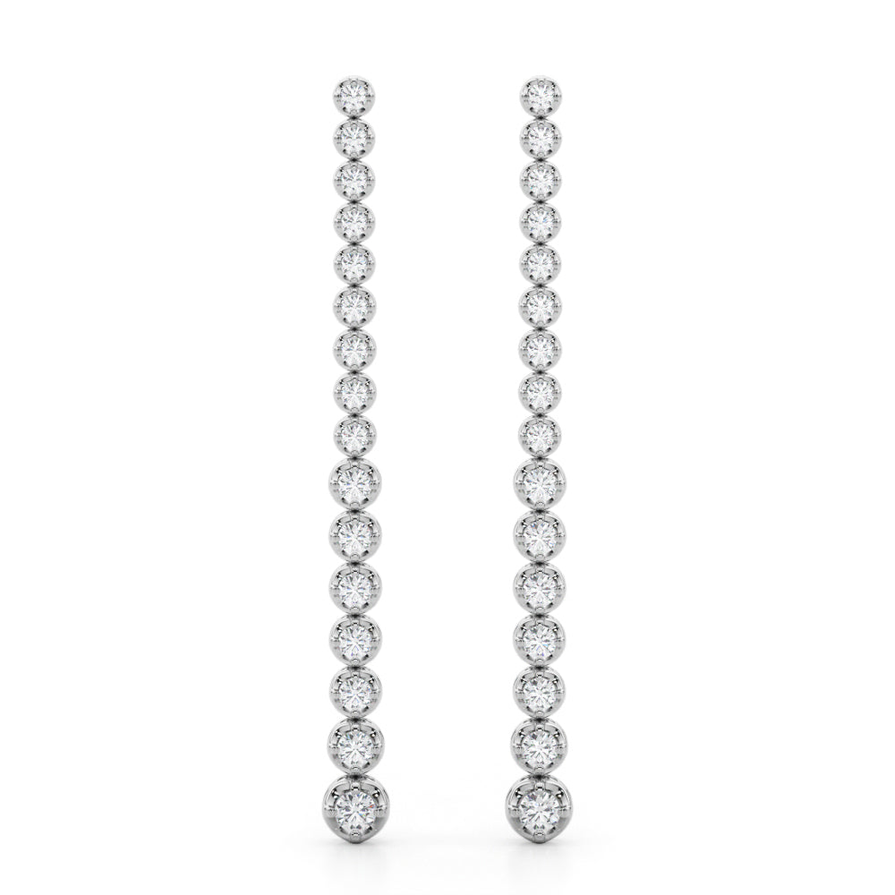3 1/5 ct tw Lab Grown Diamond Earrings in 14K White Gold