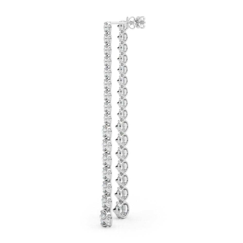 3 1/5 ct tw Lab Grown Diamond Earrings in 14K White Gold
