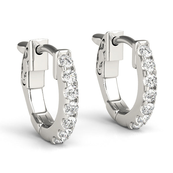 1/4 ct tw Lab Grown Diamond Earrings in 14K White Gold
