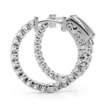 1 ct tw Lab Grown Diamond Earrings in 14K White Gold