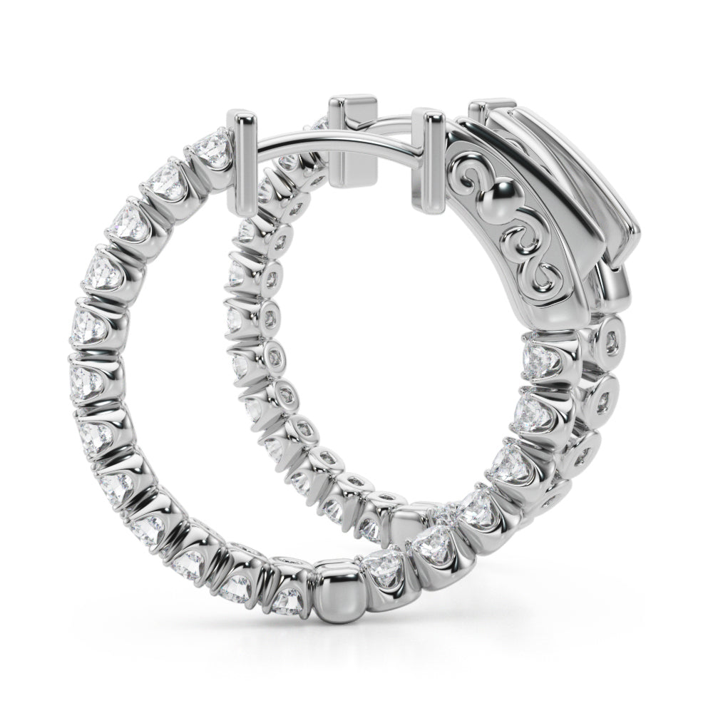1 ct tw Lab Grown Diamond Earrings in 14K White Gold