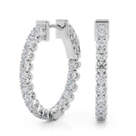 1 ct tw Lab Grown Diamond Earrings in 14K White Gold