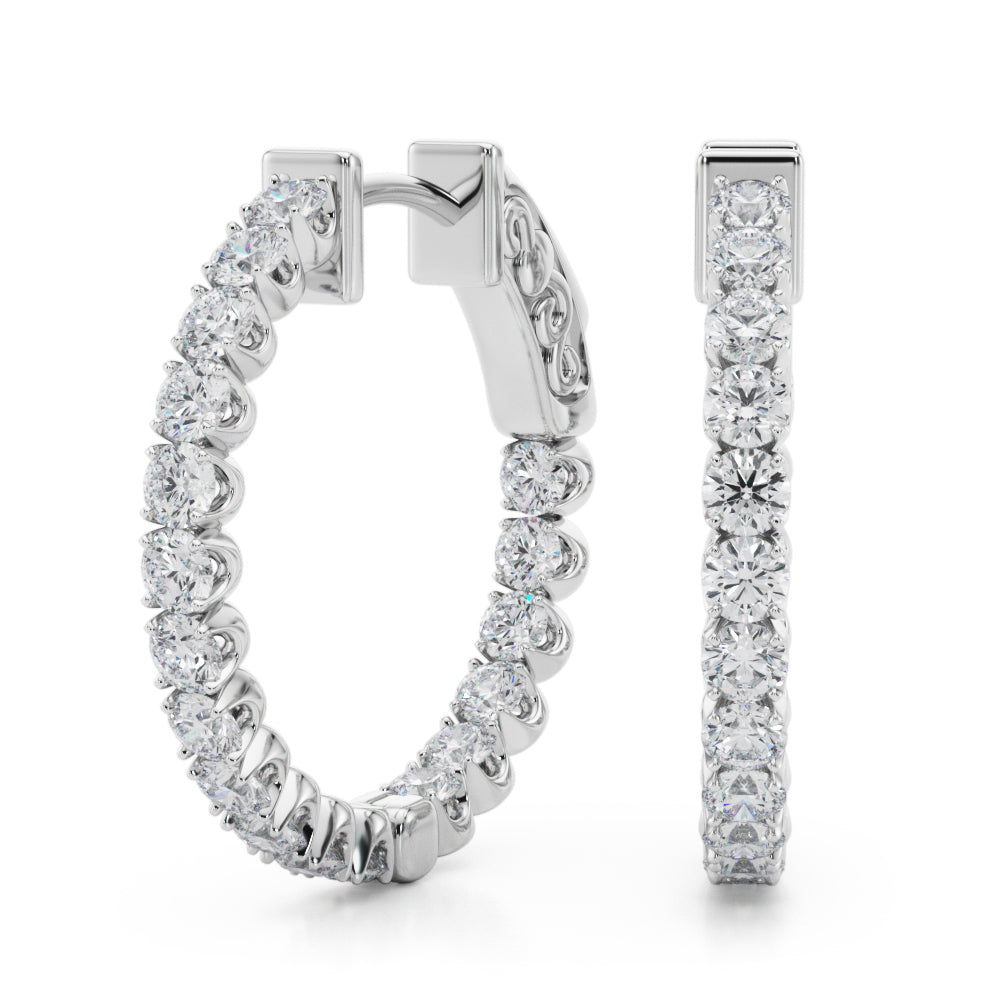 1 ct tw Lab Grown Diamond Earrings in 14K White Gold