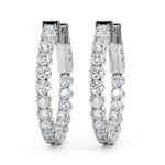 1 ct tw Lab Grown Diamond Earrings in 14K White Gold