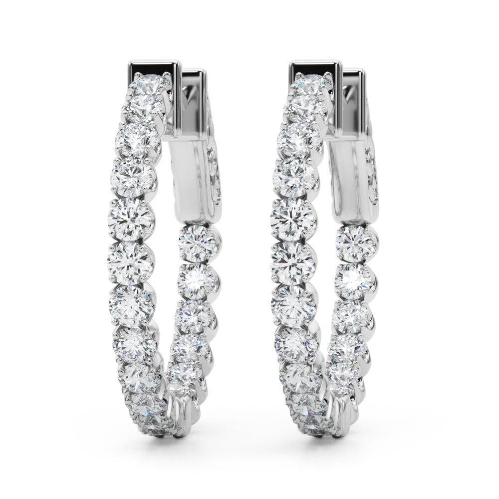 1 ct tw Lab Grown Diamond Earrings in 14K White Gold