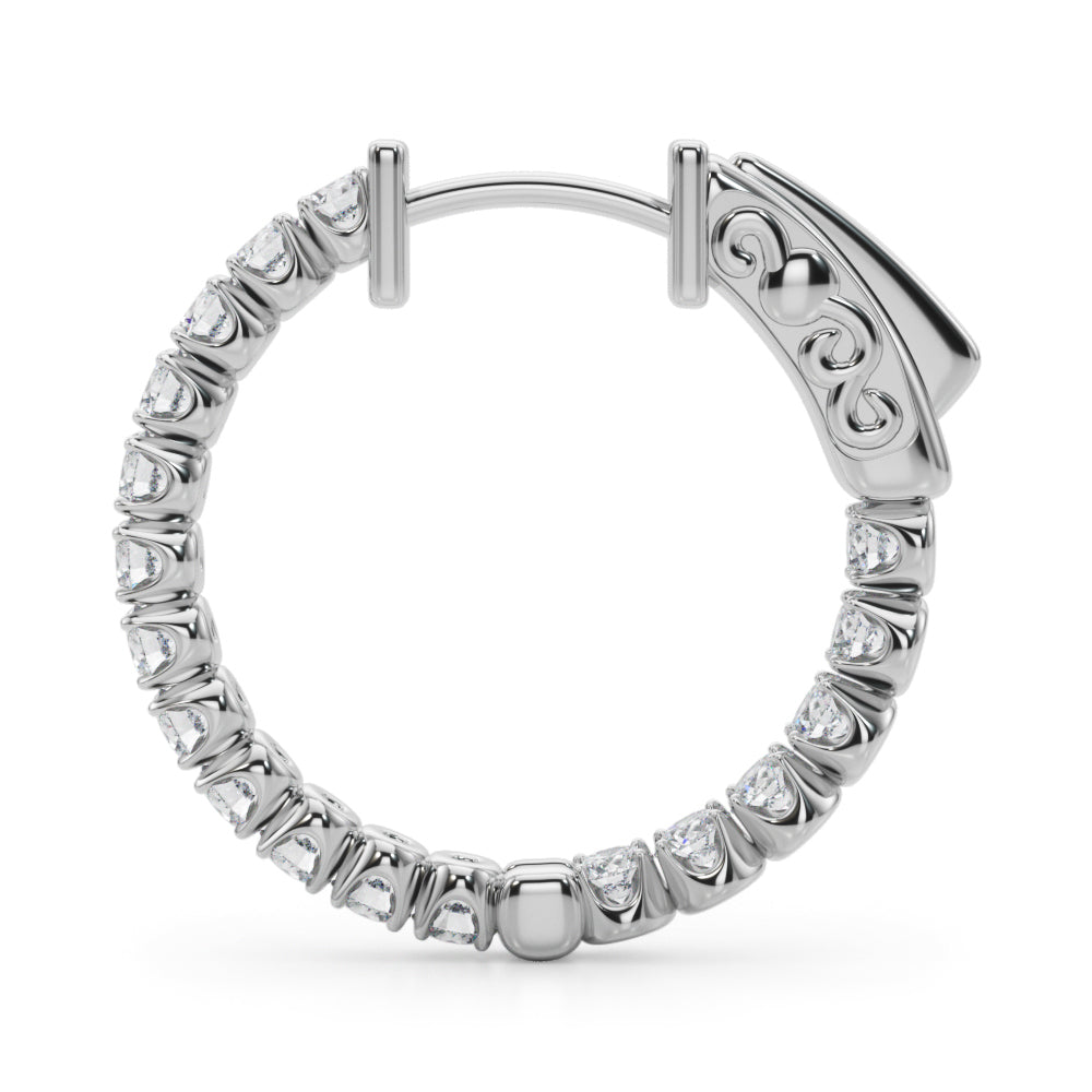 1 ct tw Lab Grown Diamond Earrings in 14K White Gold
