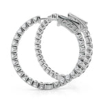 2 ct tw Lab Grown Diamond Earrings in 14K White Gold