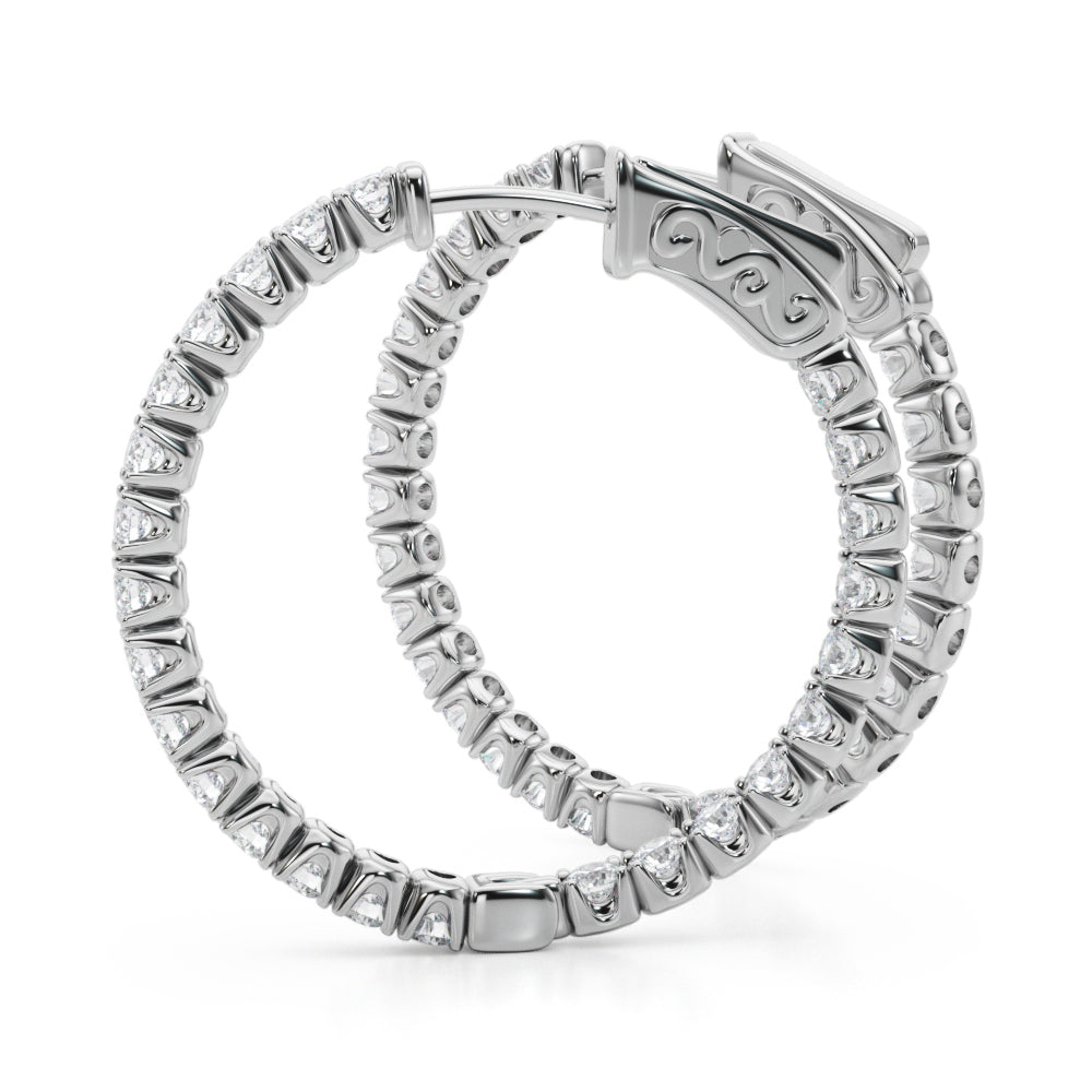 2 ct tw Lab Grown Diamond Earrings in 14K White Gold