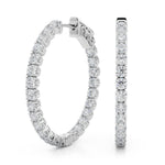 2 ct tw Lab Grown Diamond Earrings in 14K White Gold