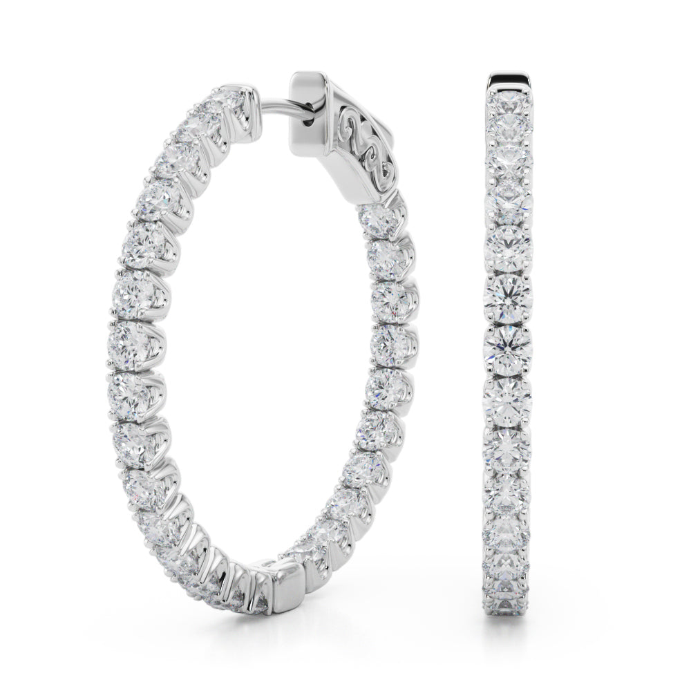 2 ct tw Lab Grown Diamond Earrings in 14K White Gold