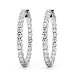 2 ct tw Lab Grown Diamond Earrings in 14K White Gold