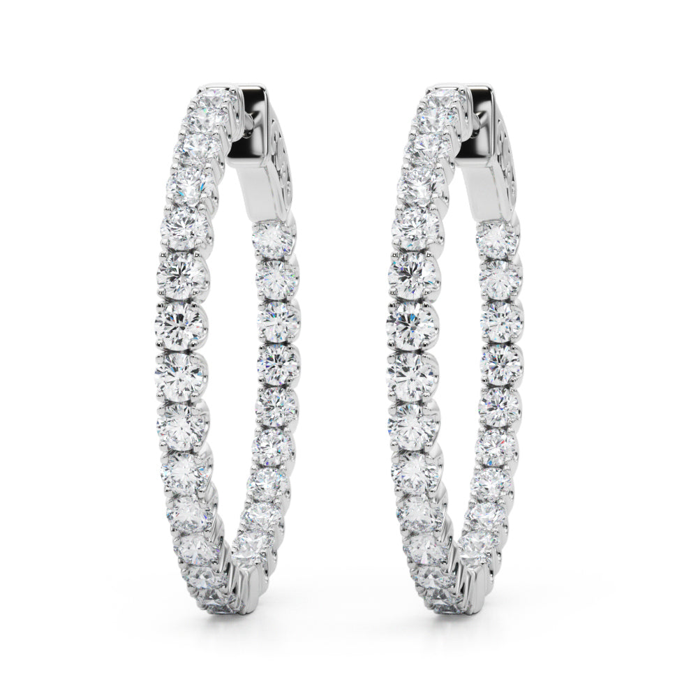 2 ct tw Lab Grown Diamond Earrings in 14K White Gold