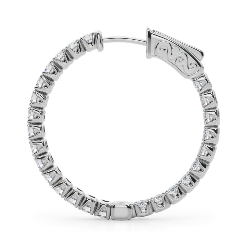 2 ct tw Lab Grown Diamond Earrings in 14K White Gold
