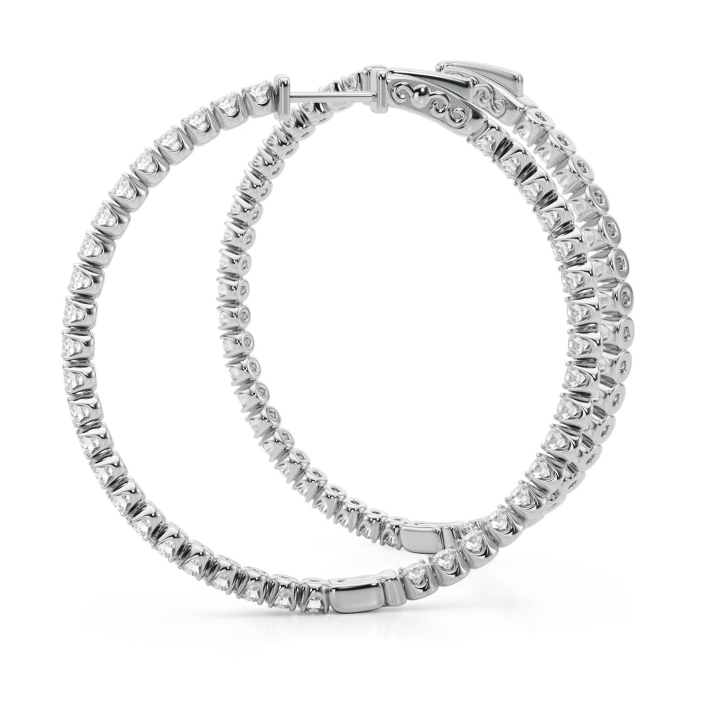 4 ct tw Lab Grown Diamond Earrings in 14K White Gold