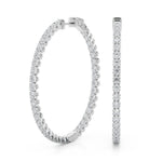 4 ct tw Lab Grown Diamond Earrings in 14K White Gold
