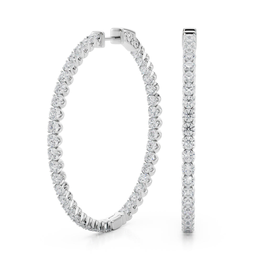 4 ct tw Lab Grown Diamond Earrings in 14K White Gold
