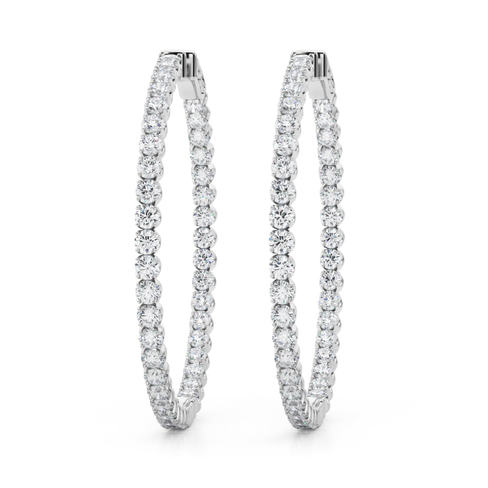 4 ct tw Lab Grown Diamond Earrings in 14K White Gold