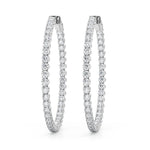 4 ct tw Lab Grown Diamond Earrings in 14K White Gold