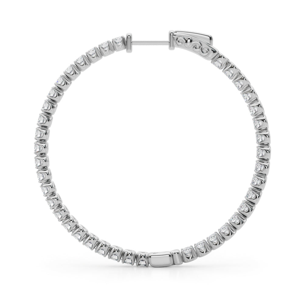 4 ct tw Lab Grown Diamond Earrings in 14K White Gold