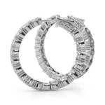6 7/8 ct tw Lab Grown Diamond Earrings in 14K White Gold