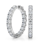 6 7/8 ct tw Lab Grown Diamond Earrings in 14K White Gold