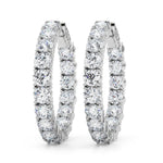 6 7/8 ct tw Lab Grown Diamond Earrings in 14K White Gold