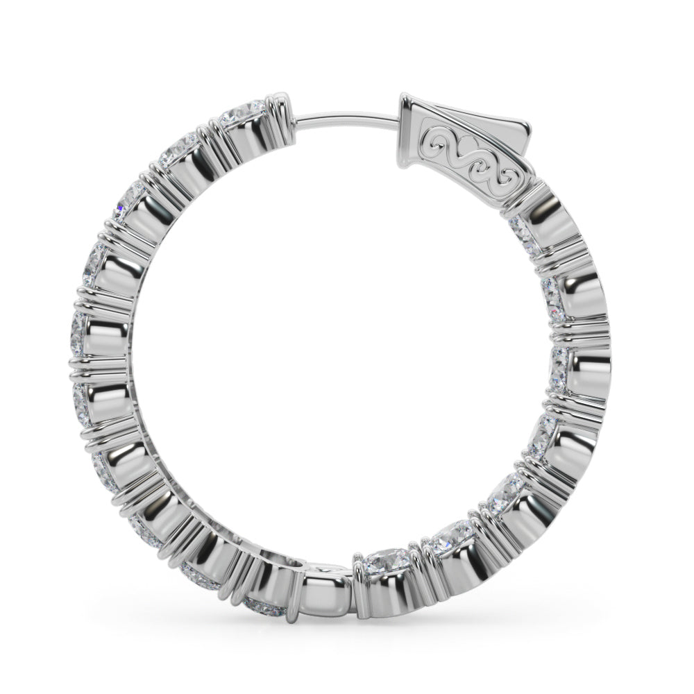 6 7/8 ct tw Lab Grown Diamond Earrings in 14K White Gold