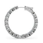 6 7/8 ct tw Lab Grown Diamond Earrings in 14K White Gold