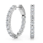 2 3/4 ct tw Lab Grown Diamond Earrings in 14K White Gold