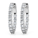 2 3/4 ct tw Lab Grown Diamond Earrings in 14K White Gold