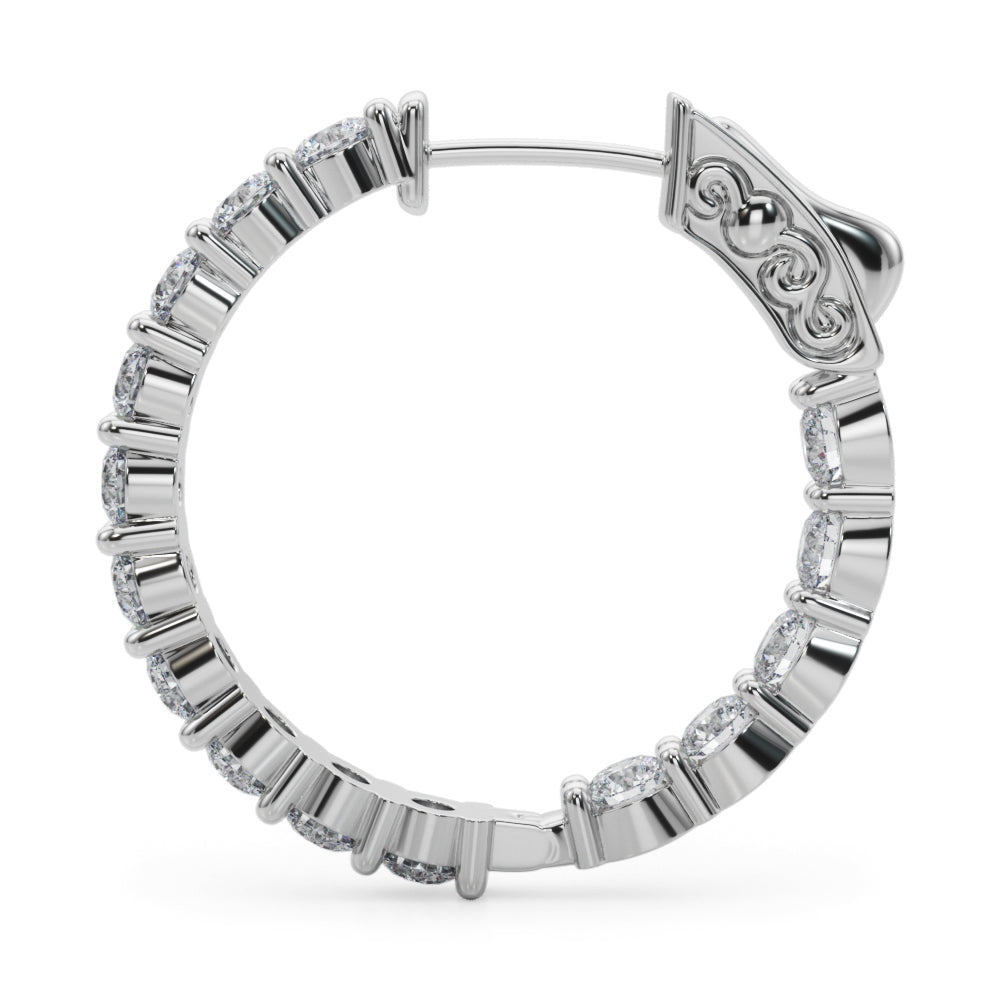 2 3/4 ct tw Lab Grown Diamond Earrings in 14K White Gold