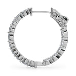 2 3/4 ct tw Lab Grown Diamond Earrings in 14K White Gold