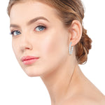 2 3/4 ct tw Lab Grown Diamond Earrings in 14K White Gold