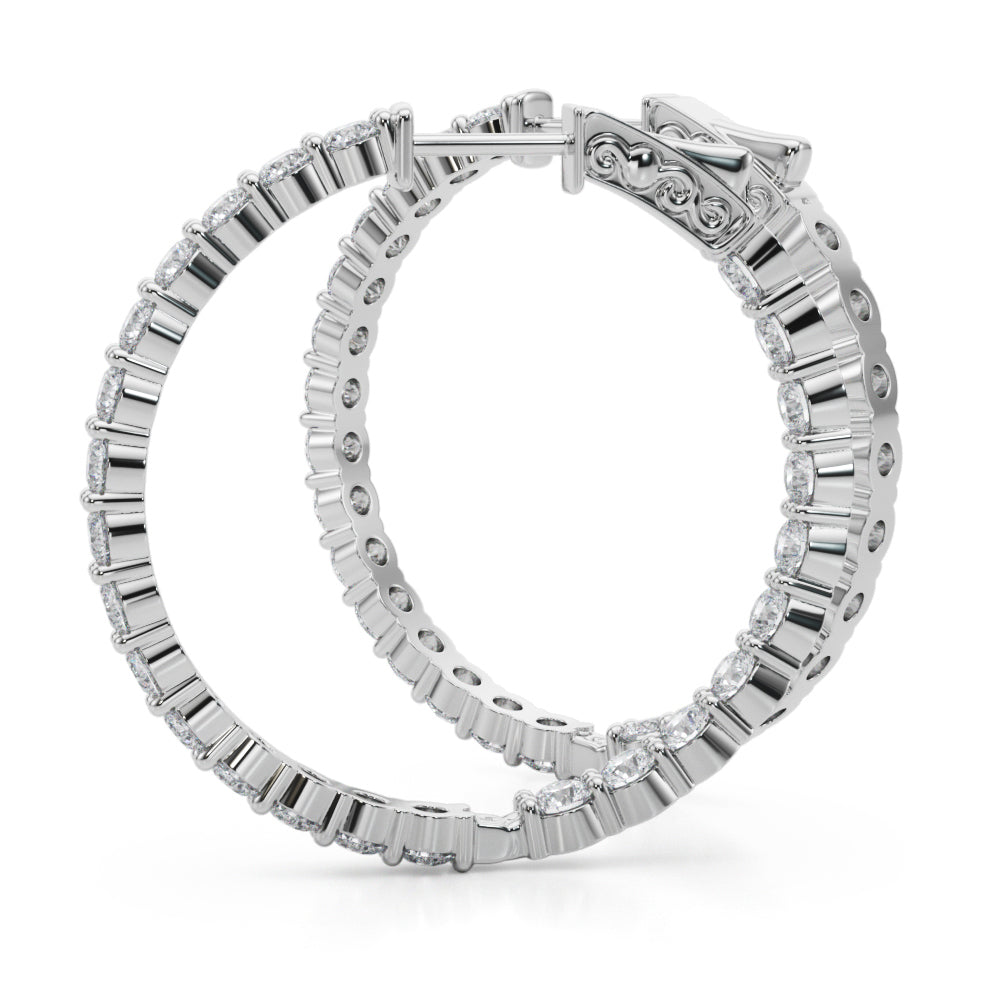 4 1/2 ct tw Lab Grown Diamond Earrings in 14K White Gold