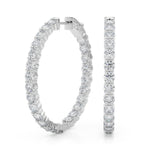 4 1/2 ct tw Lab Grown Diamond Earrings in 14K White Gold