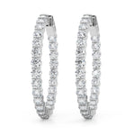 4 1/2 ct tw Lab Grown Diamond Earrings in 14K White Gold
