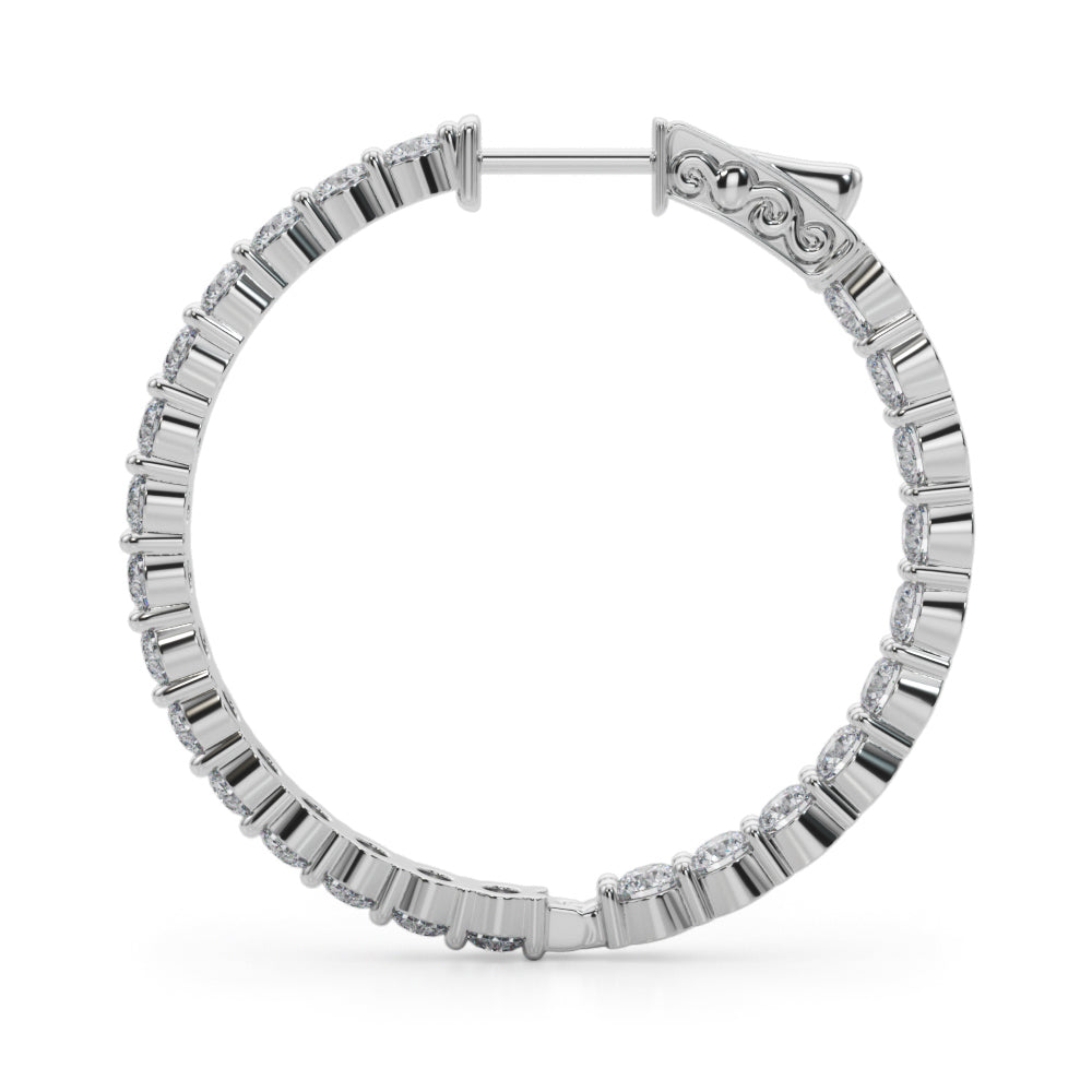 4 1/2 ct tw Lab Grown Diamond Earrings in 14K White Gold