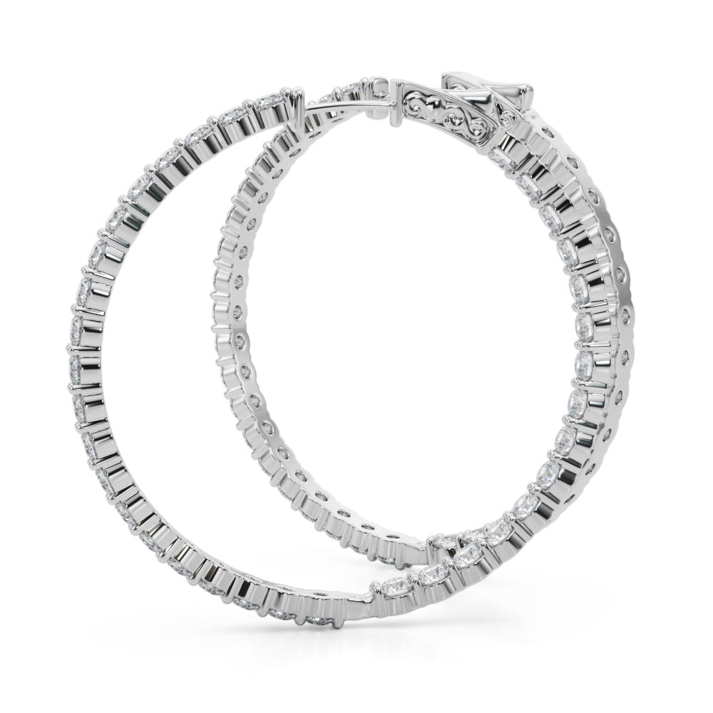 6 1/3 ct tw Lab Grown Diamond Earrings in 14K White Gold